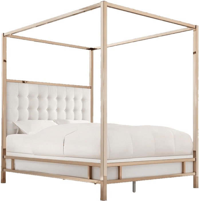 Pettaway Tufted Low Profile Canopy Bed