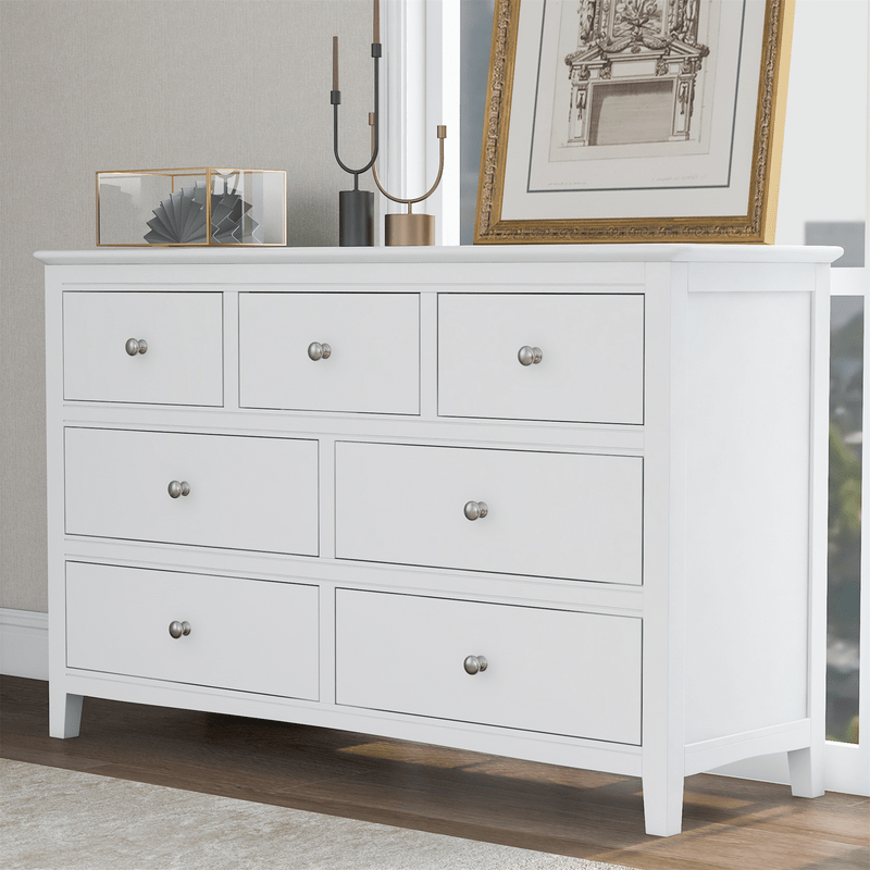 Pitlopersimmon 7 Drawer 48.4'' W Solid Wood Double Dresser