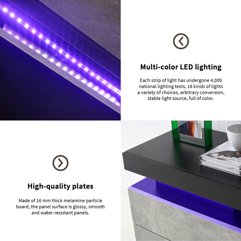 Heimdall 2 - Drawer Nightstand - Led Nightstand