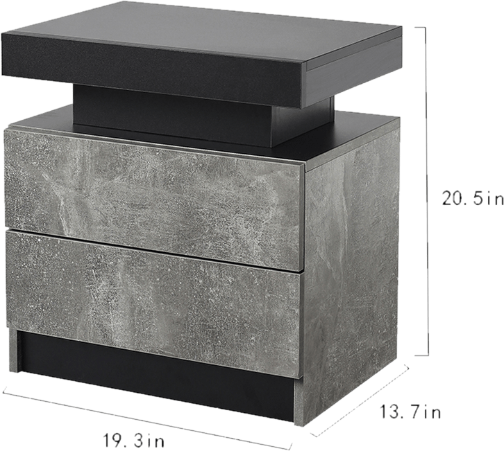 Heimdall 2 - Drawer Nightstand - Led Nightstand