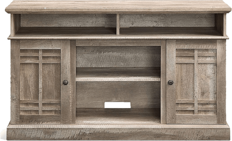 Modern Farmhouse Wood TV Stand & Media Entertainment Center Console - Up To 50" TV