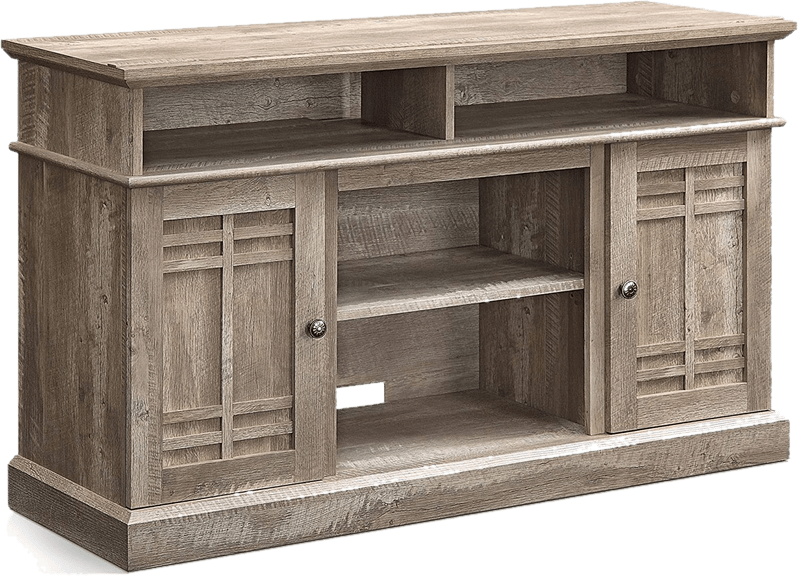 Modern Farmhouse Wood TV Stand & Media Entertainment Center Console - Up To 50" TV
