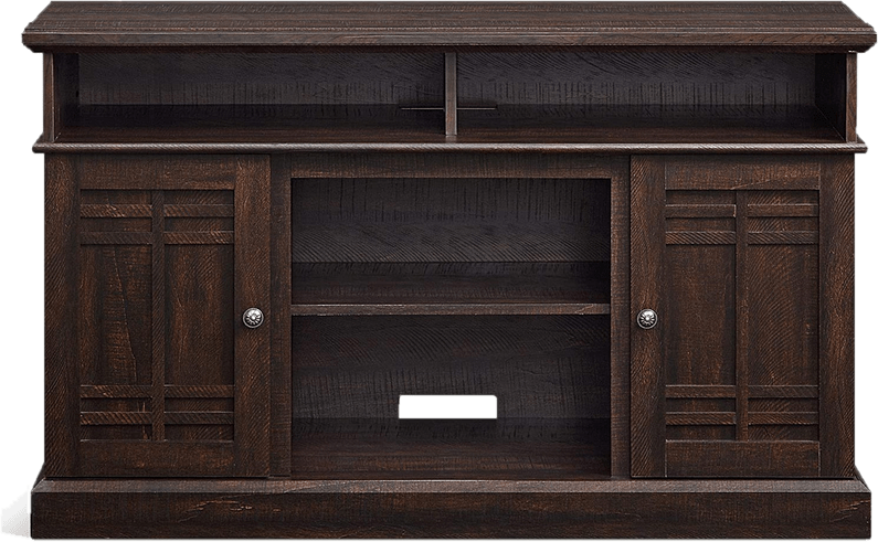 Modern Farmhouse Wood TV Stand & Media Entertainment Center Console - Up To 50" TV