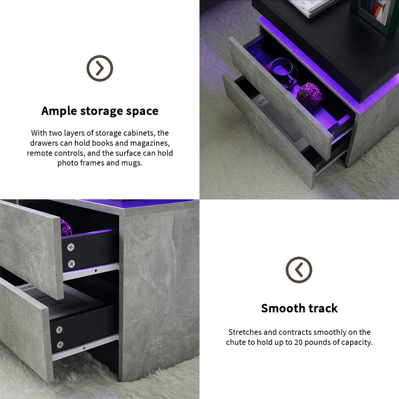 Heimdall 2 - Drawer Nightstand - Led Nightstand