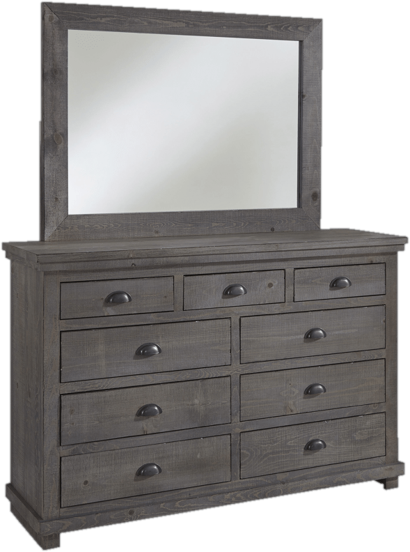 Lockridge 9 Drawer Dresser with Mirror