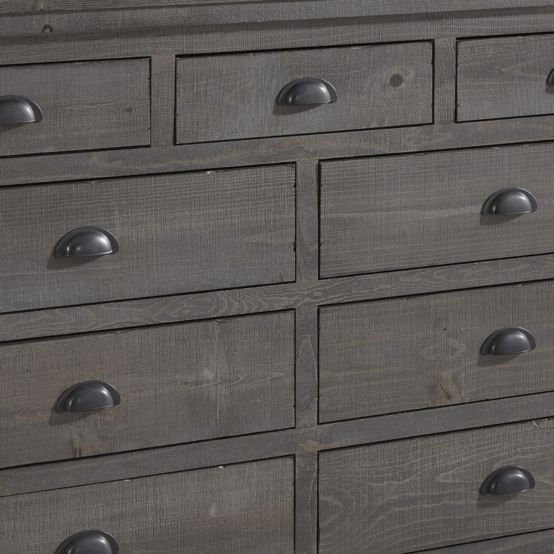 Lockridge 9 Drawer Dresser with Mirror