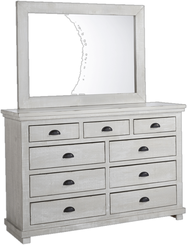 Lockridge 9 Drawer Dresser with Mirror