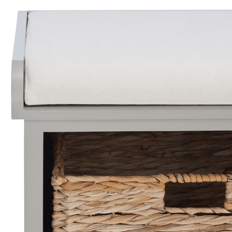 Santa Cruz Upholstered Cubby Storage Bench