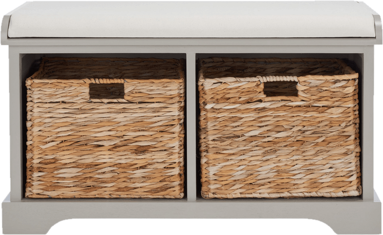 Santa Cruz Upholstered Cubby Storage Bench