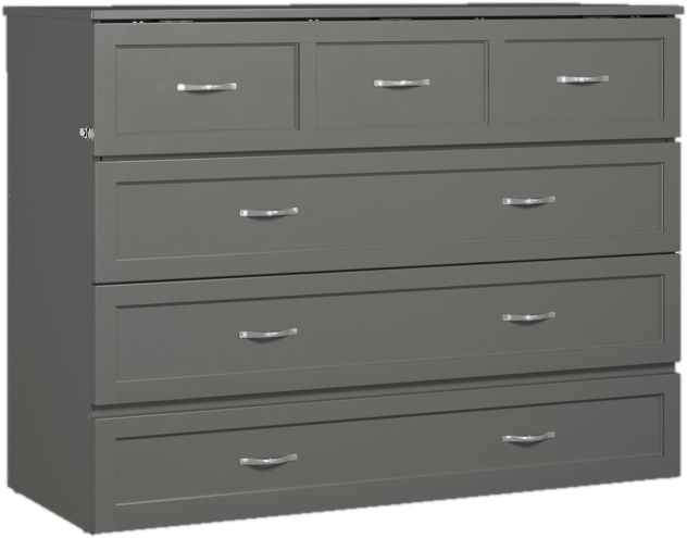 Kimsey Solid Wood Storage Murphy Bed with Mattress