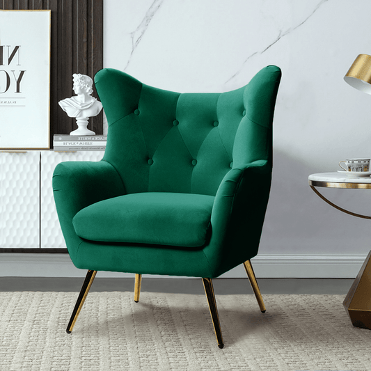 Dowdle 29.25'' Wide Tufted Velvet Wingback Chair