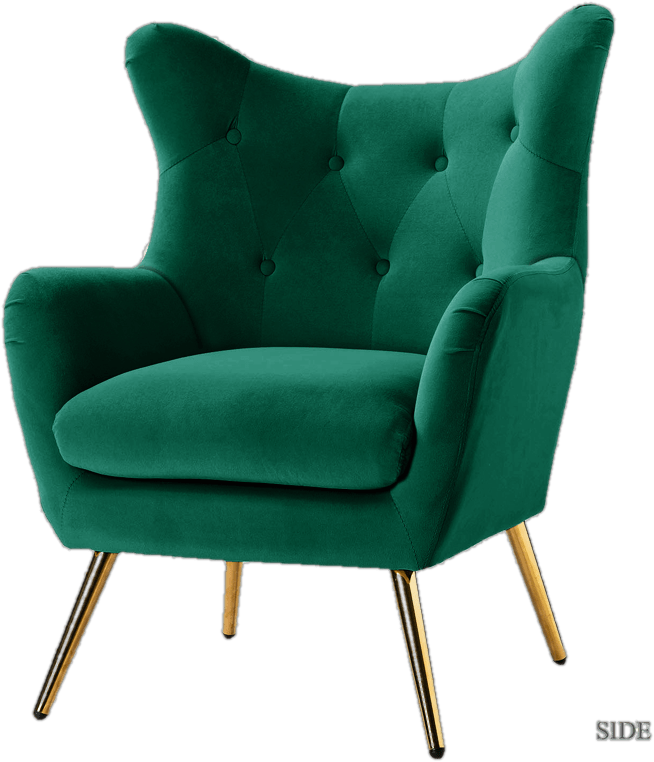Dowdle 29.25'' Wide Tufted Velvet Wingback Chair
