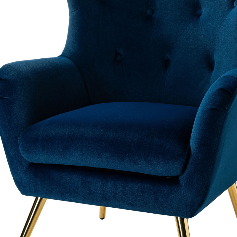 Dowdle 29.25'' Wide Tufted Velvet Wingback Chair