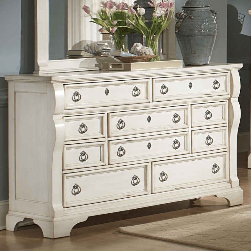 Nott 10 Drawer 64" W Dresser With Mirror