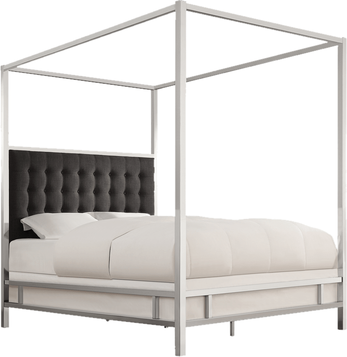 Pettaway Tufted Low Profile Canopy Bed