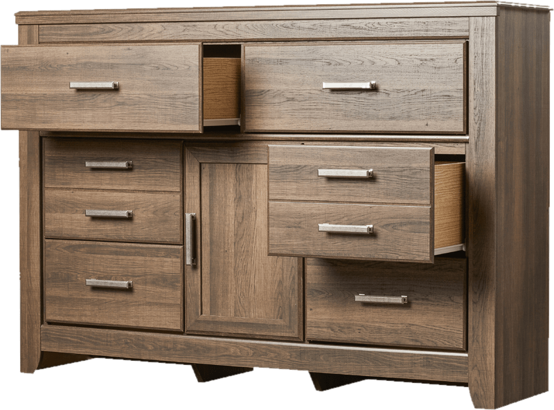 Granite Range 6 Drawer Combo Dresser