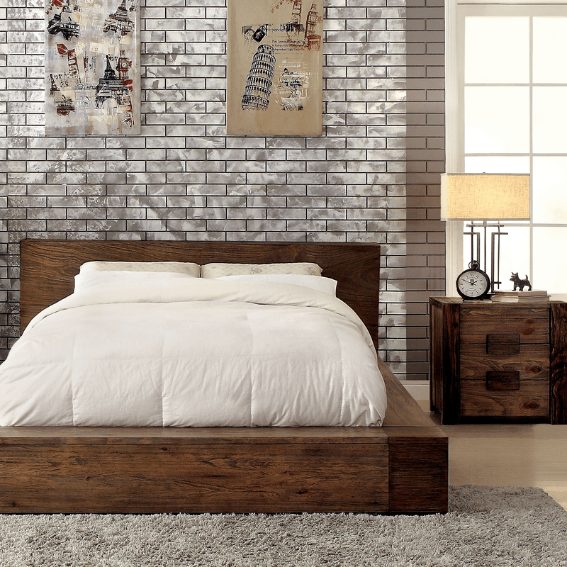 Elliston 3 Drawer Nightstand in Rustic Natural Tone