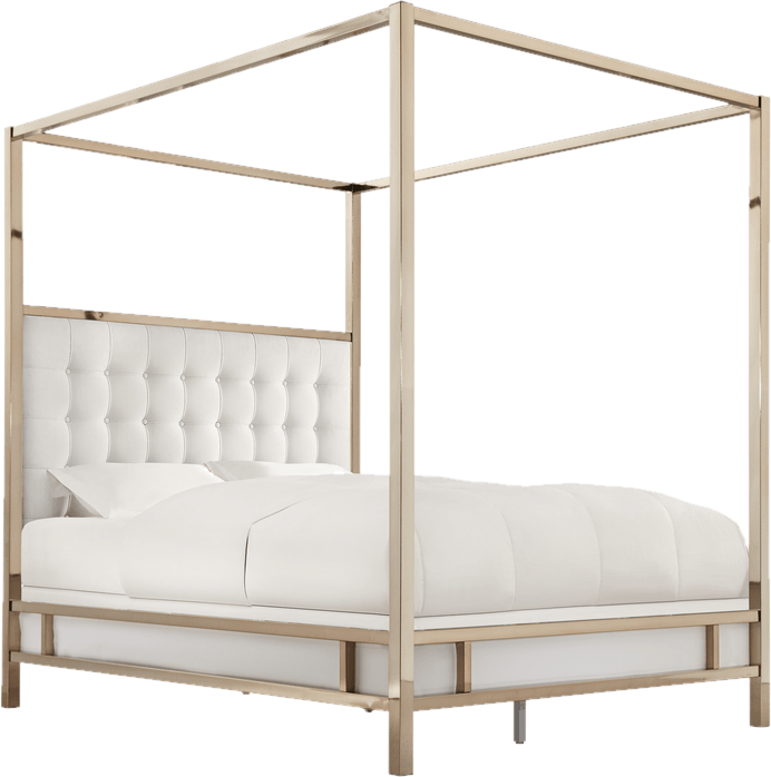 Pettaway Tufted Low Profile Canopy Bed