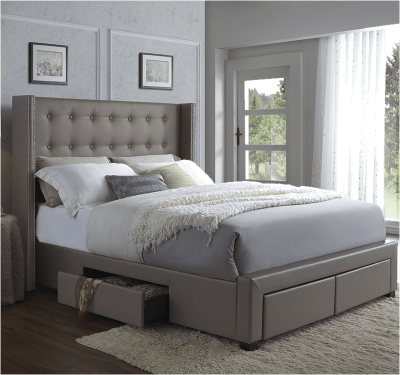 Aadya Tufted Upholstered Storage Standard Bed