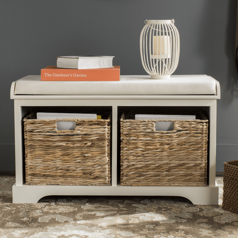 Santa Cruz Upholstered Cubby Storage Bench