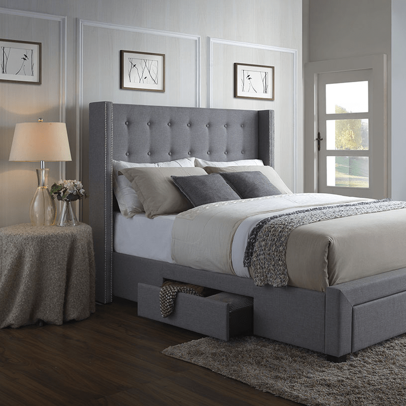 Aadya Tufted Upholstered Storage Standard Bed