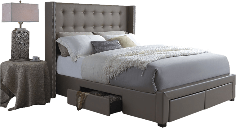 Aadya Tufted Upholstered Storage Standard Bed