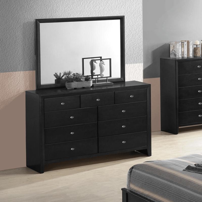 Willenhall 9 Drawer Double Dresser with Mirror