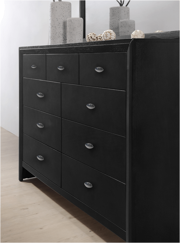 Willenhall 9 Drawer Double Dresser with Mirror