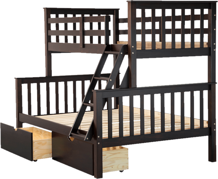 Pamplin Twin Over Full Solid Wood Standard Bunk Bed by Harriet Bee