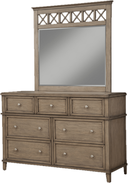 Marc 7 Drawer 57'' W Solid Wood Dresser