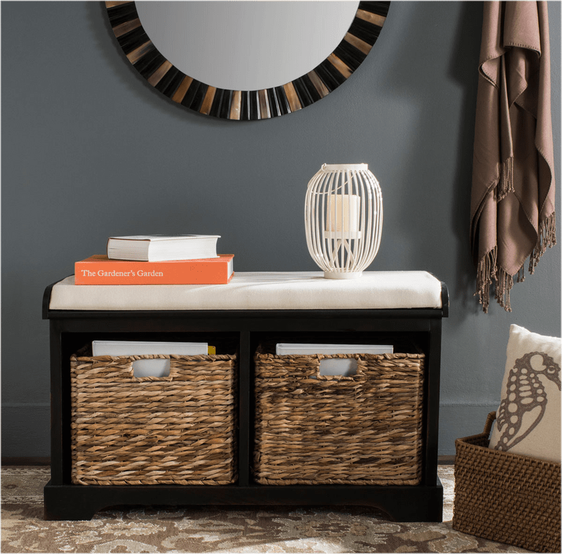 Santa Cruz Upholstered Cubby Storage Bench