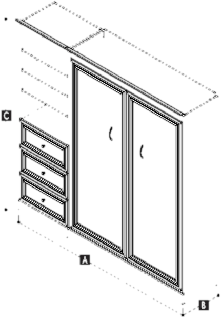 Astros Full / Double Murphy Bed