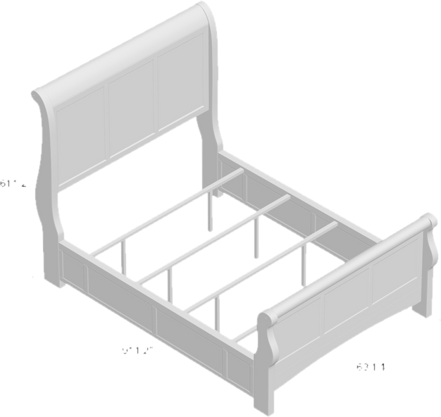 Riya Low Profile Sleigh Bed
