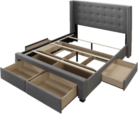 Aadya Tufted Upholstered Storage Standard Bed