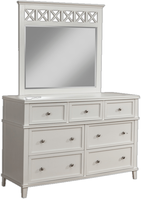 Marc 7 Drawer 57'' W Solid Wood Dresser