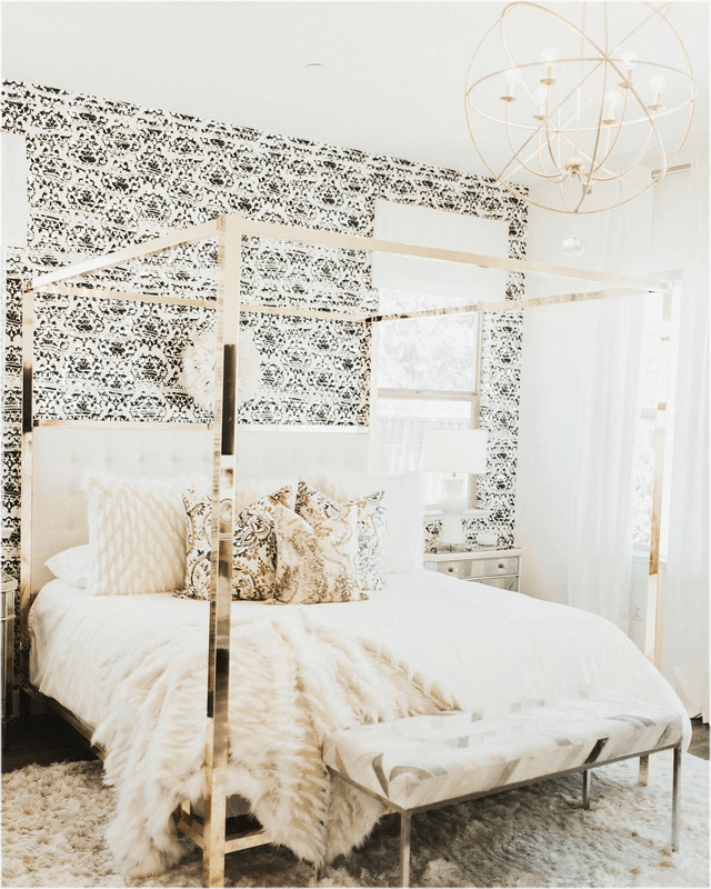 Pettaway Tufted Low Profile Canopy Bed