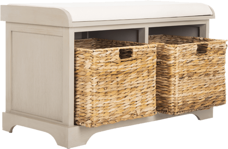 Santa Cruz Upholstered Cubby Storage Bench