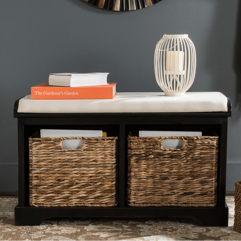 Santa Cruz Upholstered Cubby Storage Bench