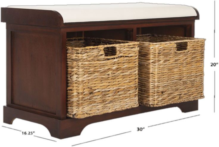 Santa Cruz Upholstered Cubby Storage Bench