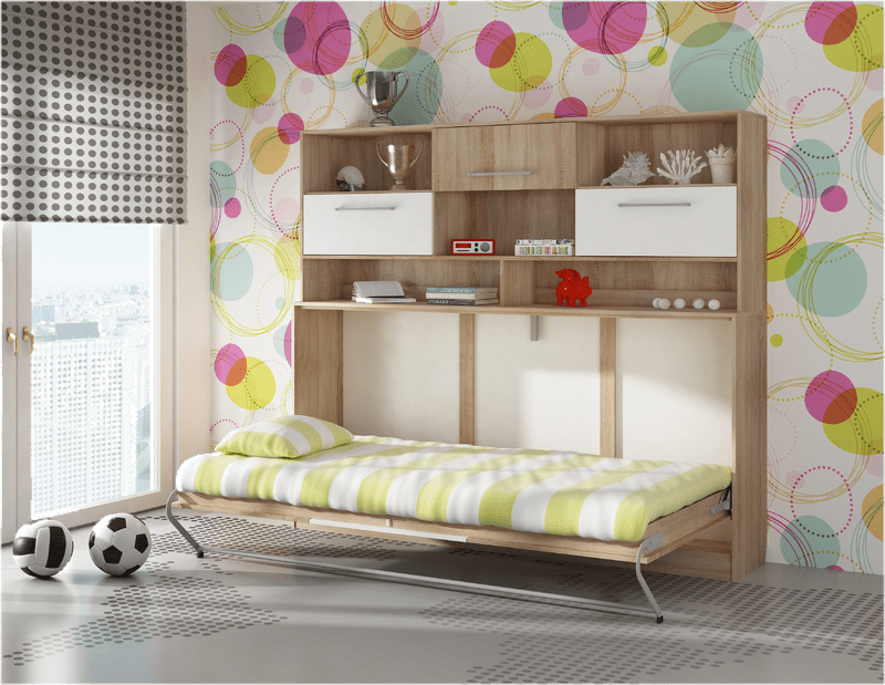 Ciel Storage Murphy Bed with Mattress