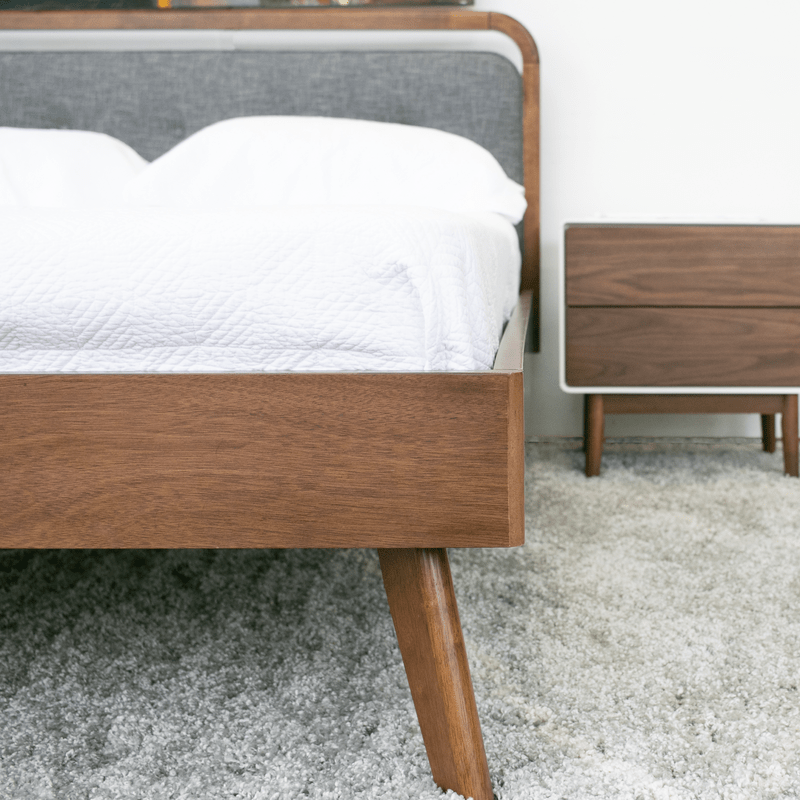 Thiel Tufted Solid Wood and Upholstered Platform Bed