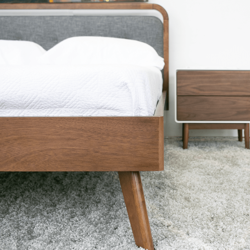 Thiel Tufted Solid Wood and Upholstered Platform Bed