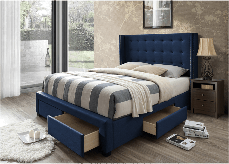 Aadya Tufted Upholstered Storage Standard Bed