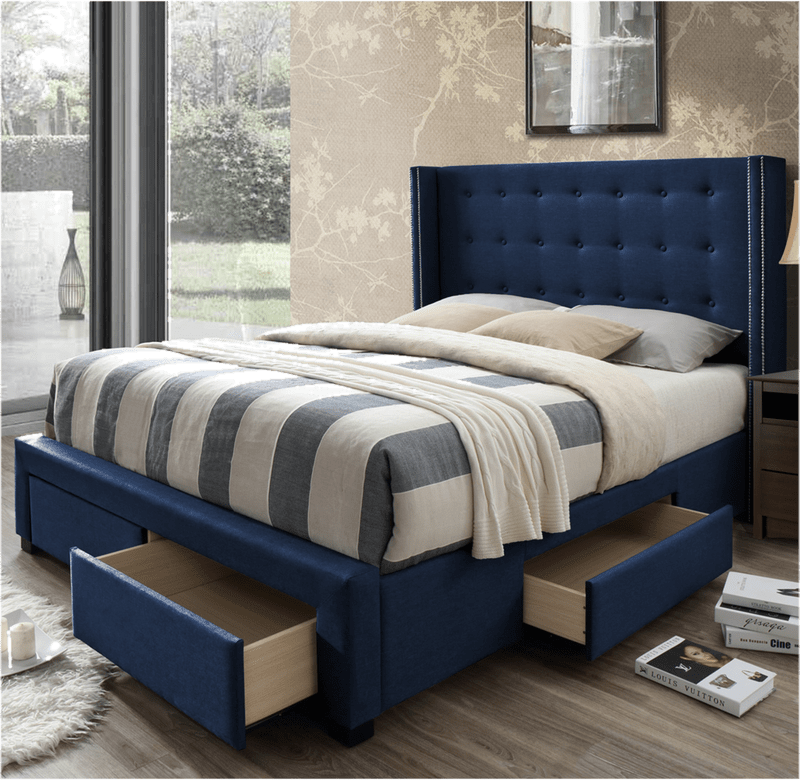 Aadya Tufted Upholstered Storage Standard Bed