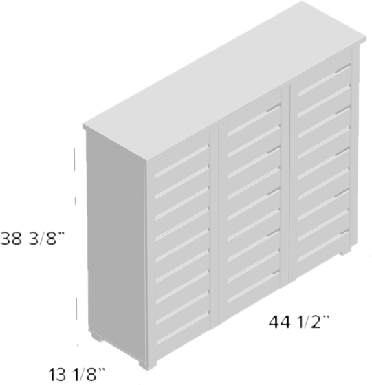 Gavin 20 Pair Shoe Storage Cabinet