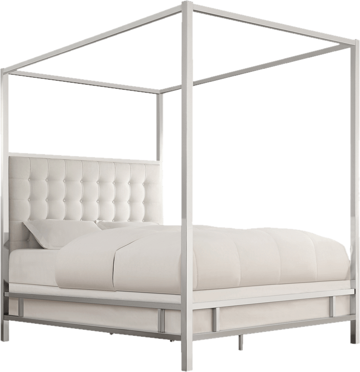 Pettaway Tufted Low Profile Canopy Bed