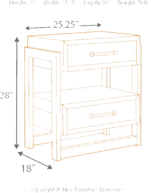 Candice Solid + Manufactured Wood Nightstand