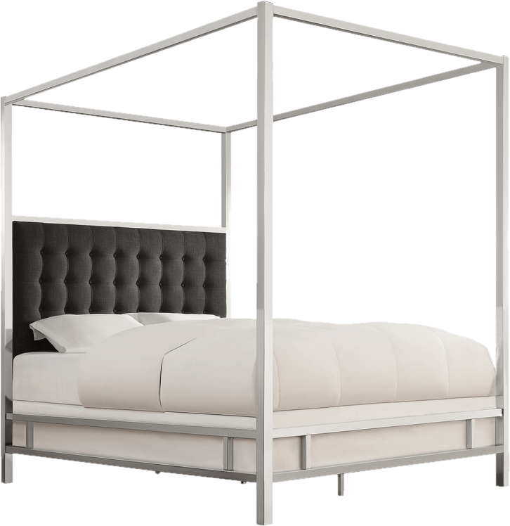 Pettaway Tufted Low Profile Canopy Bed