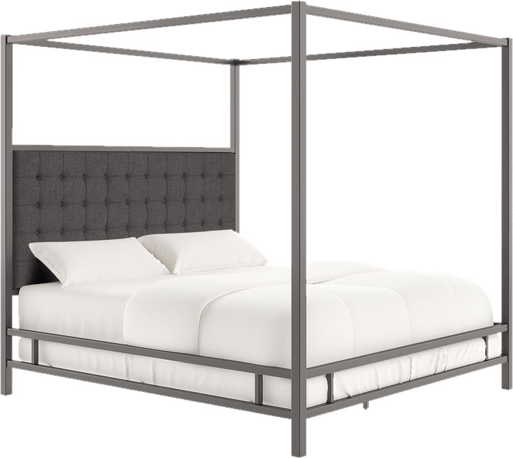 Pettaway Tufted Low Profile Canopy Bed