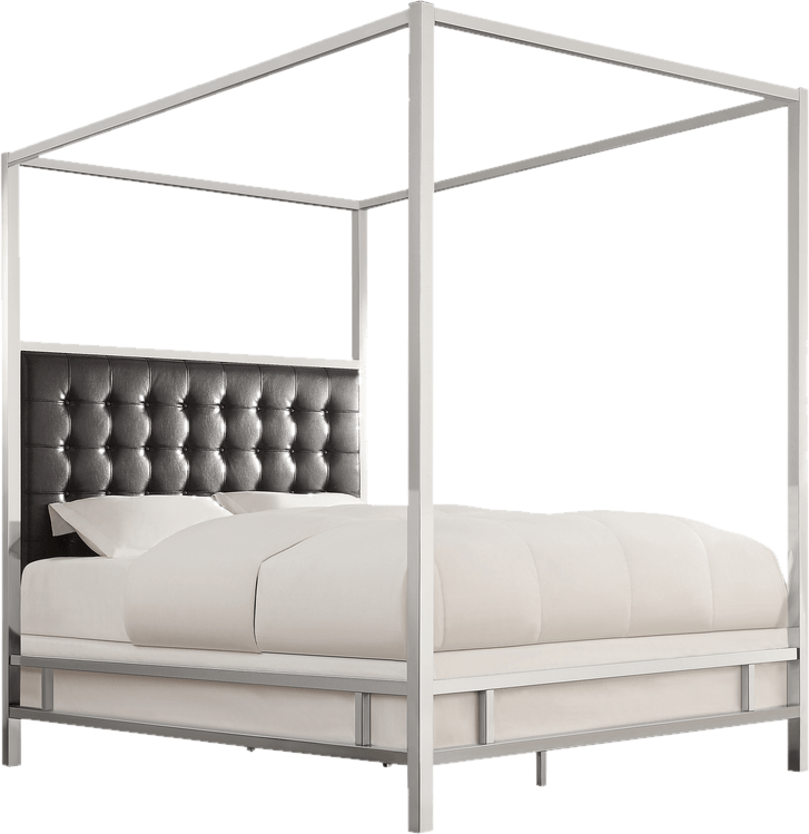 Pettaway Tufted Low Profile Canopy Bed